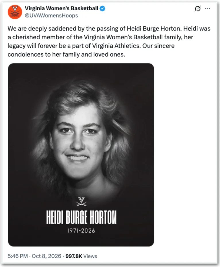 Morre Heidi Burge, ex-jogadora de basquete que inspirou filme da Disney